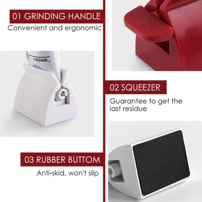 🌀 Premium Manual Toothpaste Squeeze –Reusable Rolling Tube Dispenser for Bathroom Cosmetic Use