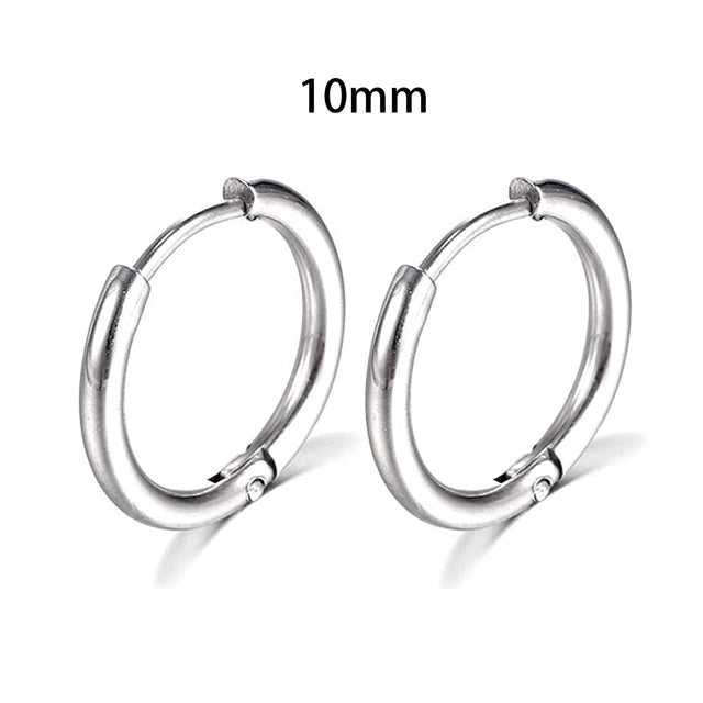 2025 New Simple Stainless Steel Gold Small Earrings Cartilage Ear Piercing Jewelry